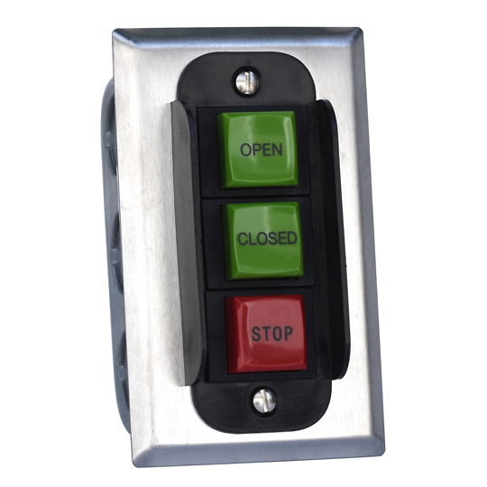 PBC3 Flush Mount Three Button Station Denco Door Stuff PBC3 Flush Mount Three Button Station Denco Door Stuff