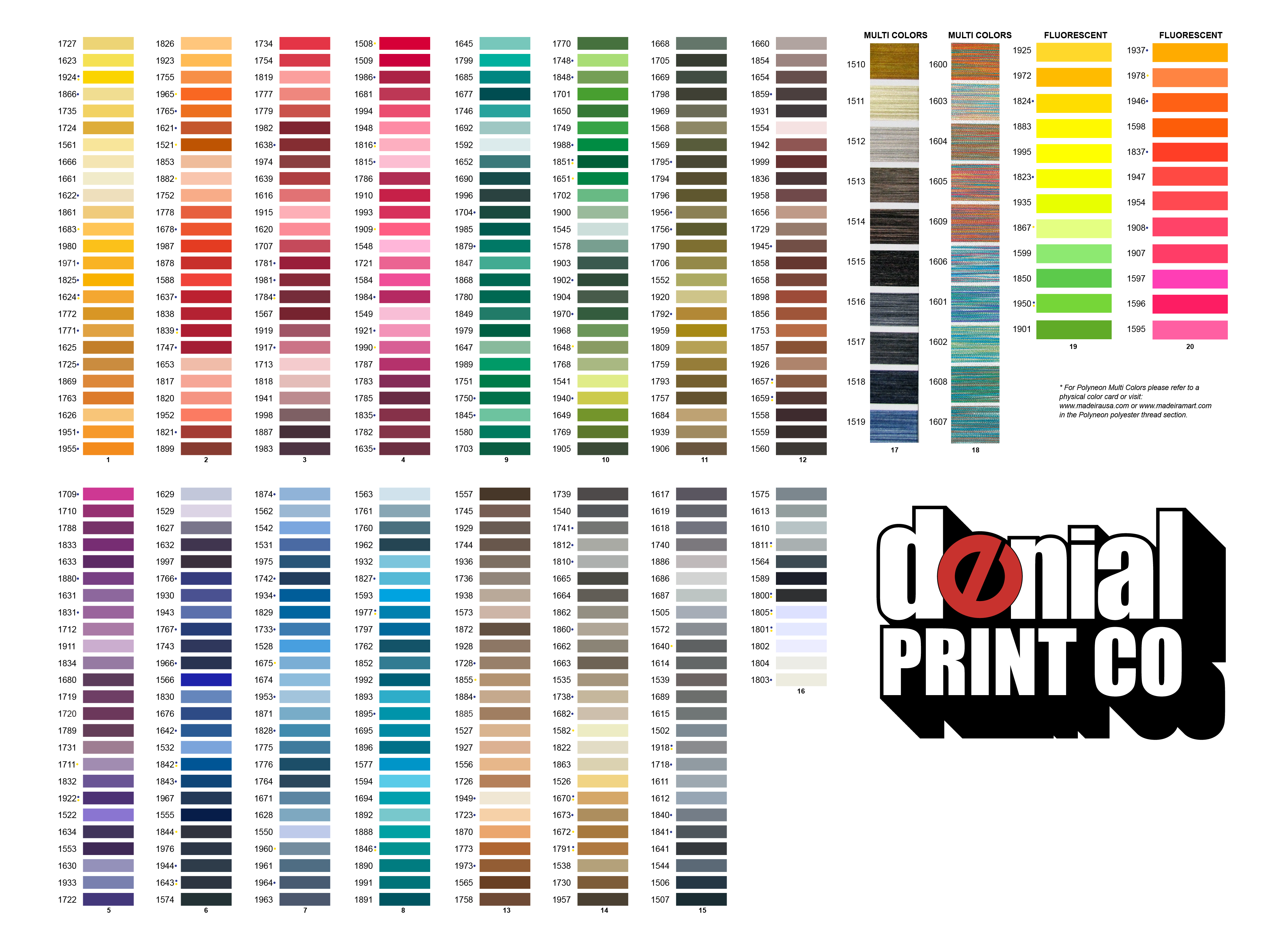 Color Charts Denial Print Co.