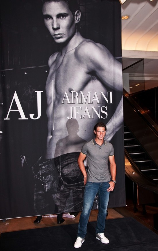 Rafael Nadal for Armani Jeans Celebrities in Designer Jeans from
