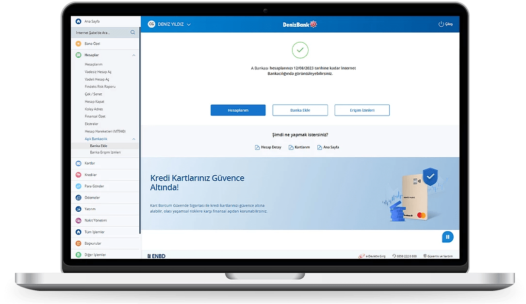 Açık Bankacılık (Open Banking) Hizmetleri ve Uygulamaları DenizBank