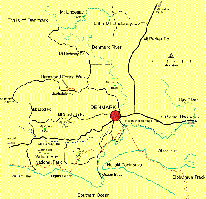 DenmarkWA Attractions Walks near Town