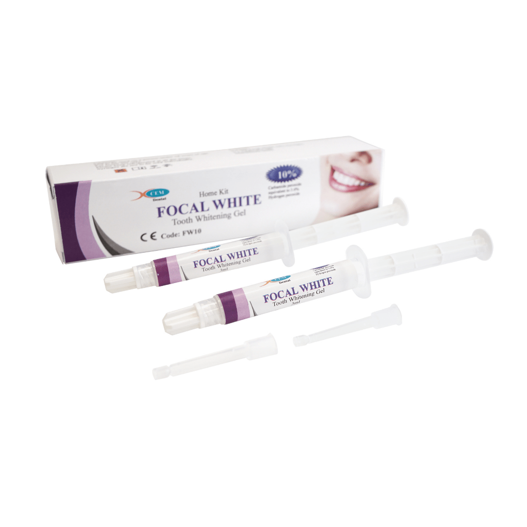 FOCAL WHITE 10 Carbamide Peroxide 2 x 3ml Teeth Whitening Gel (Home