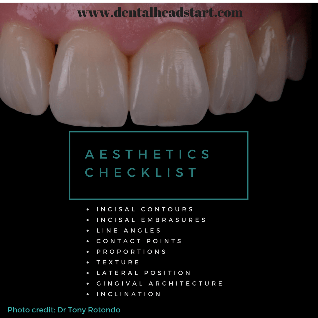 Aesthetic Checklist Dental Head Start