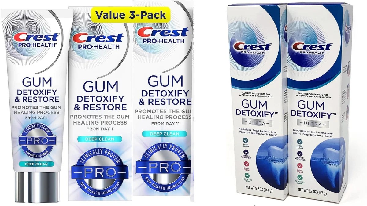 Crest Gum Restore vs. Gum Detoxify Toothpaste Key Differences, Specs
