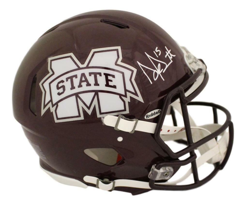 Dak Prescott Autographed Mississippi State Speed Proline Helmet JSA