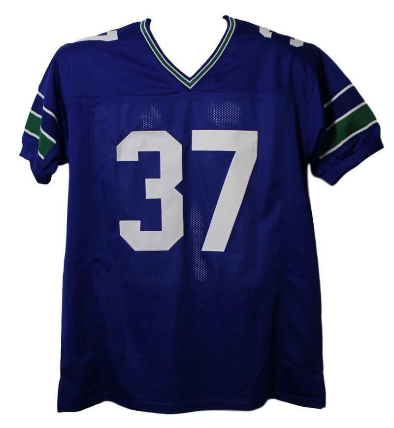 Shaun Alexander Autographed/Signed Seattle Seahawks XL Blue Jersey BAS
