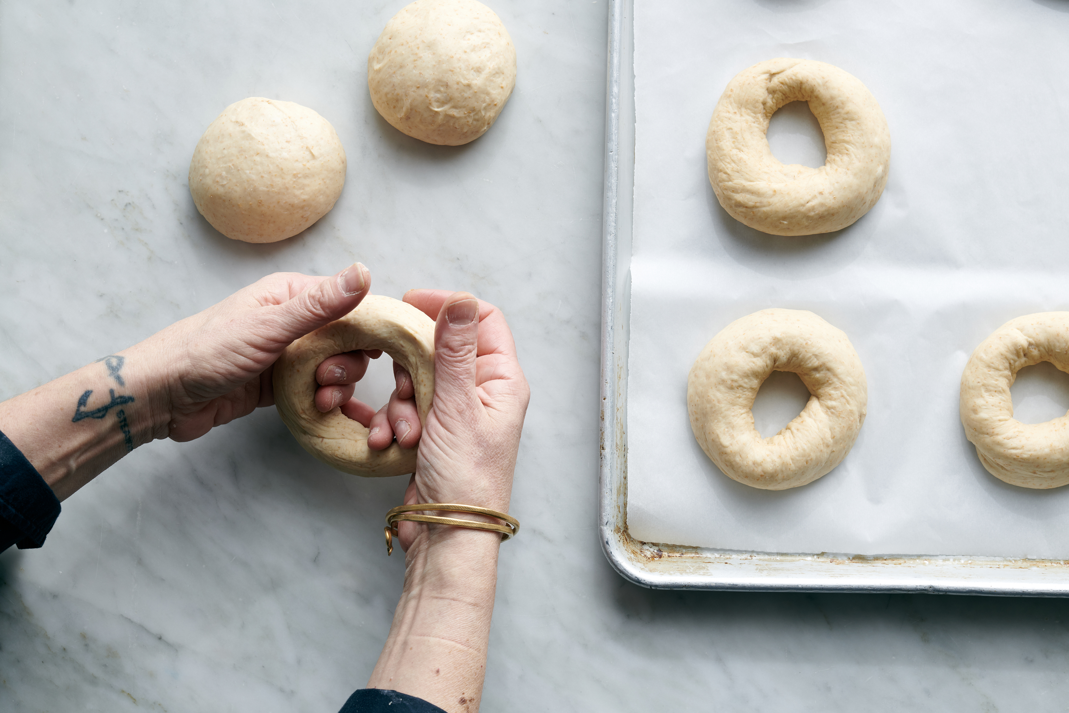 Shaping and proofing bagel dough in ...