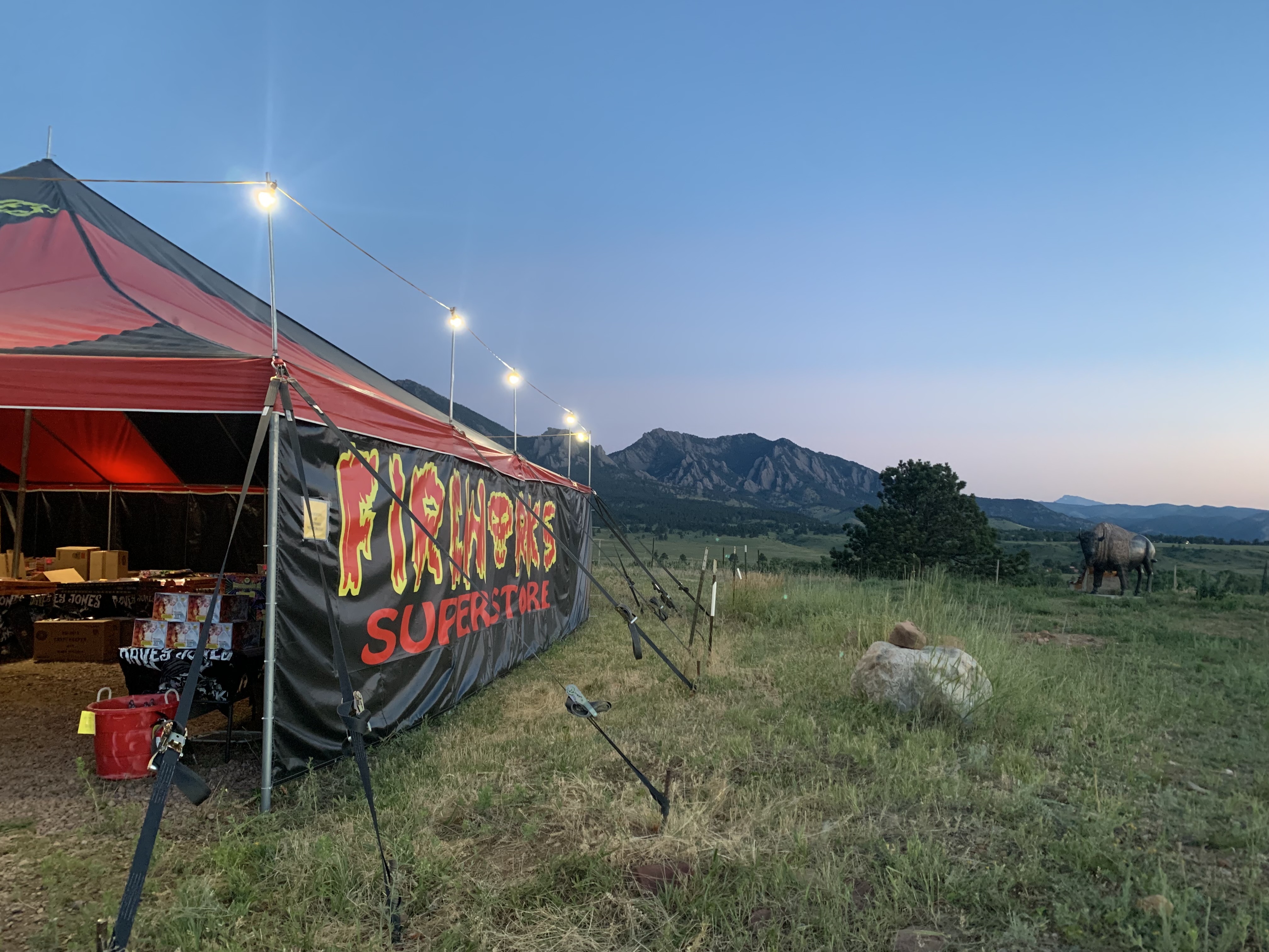 A 24-hour fireworks stand