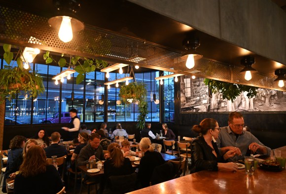 bustling dining hall