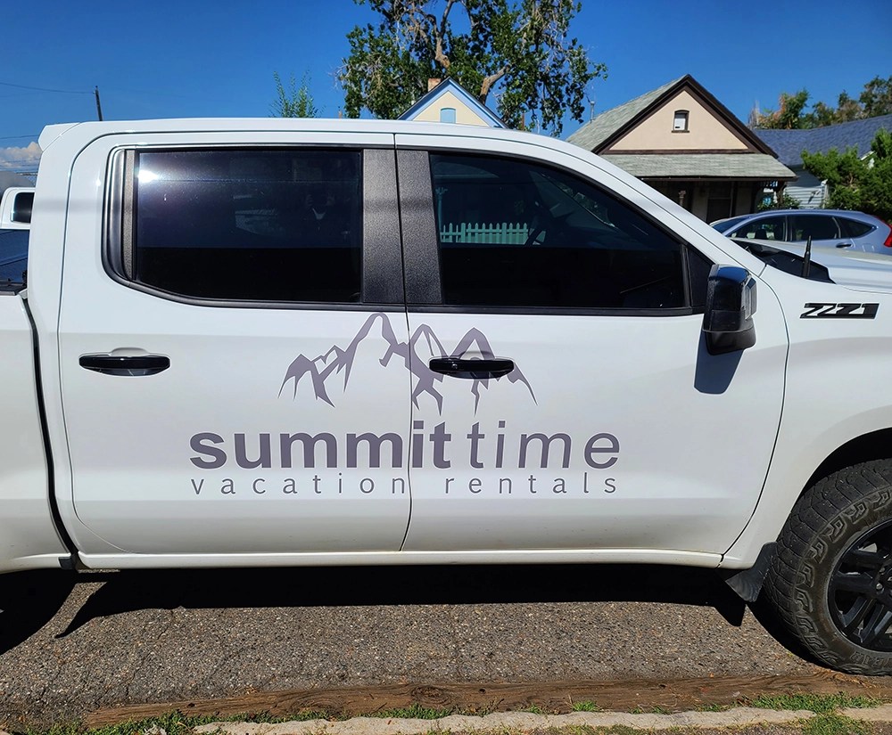 Vehicle Graphics for Summit Time Property Management Denver Print Company