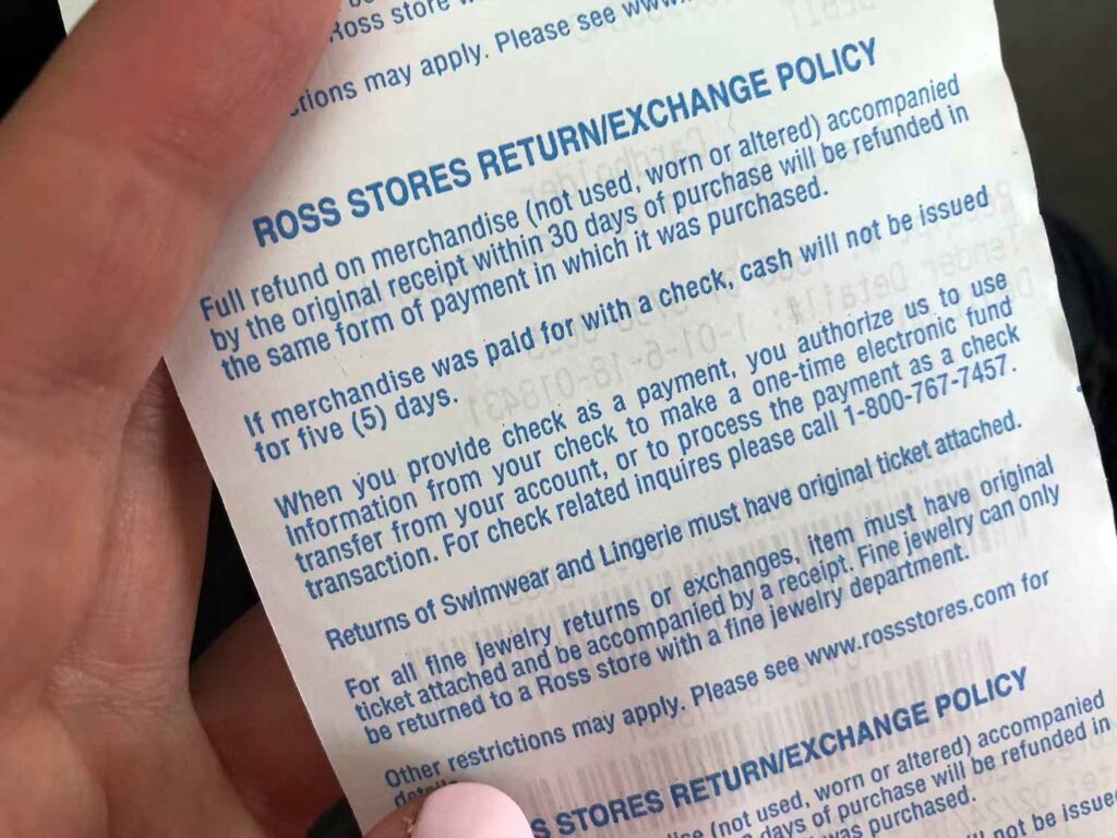Ross Store Return Policy Everything You Need to Know