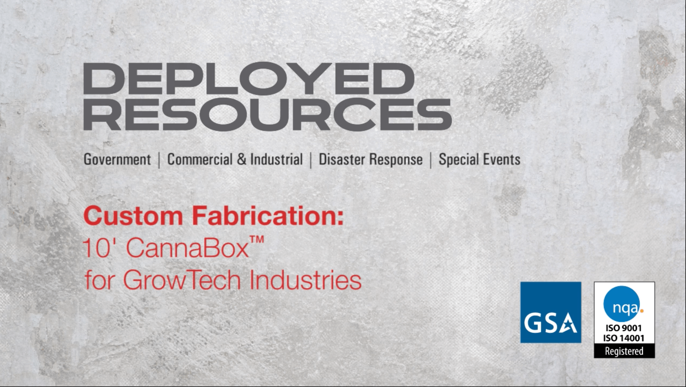 Custom Fabrication 10' Cannabox for GrowTech Industries Deployed