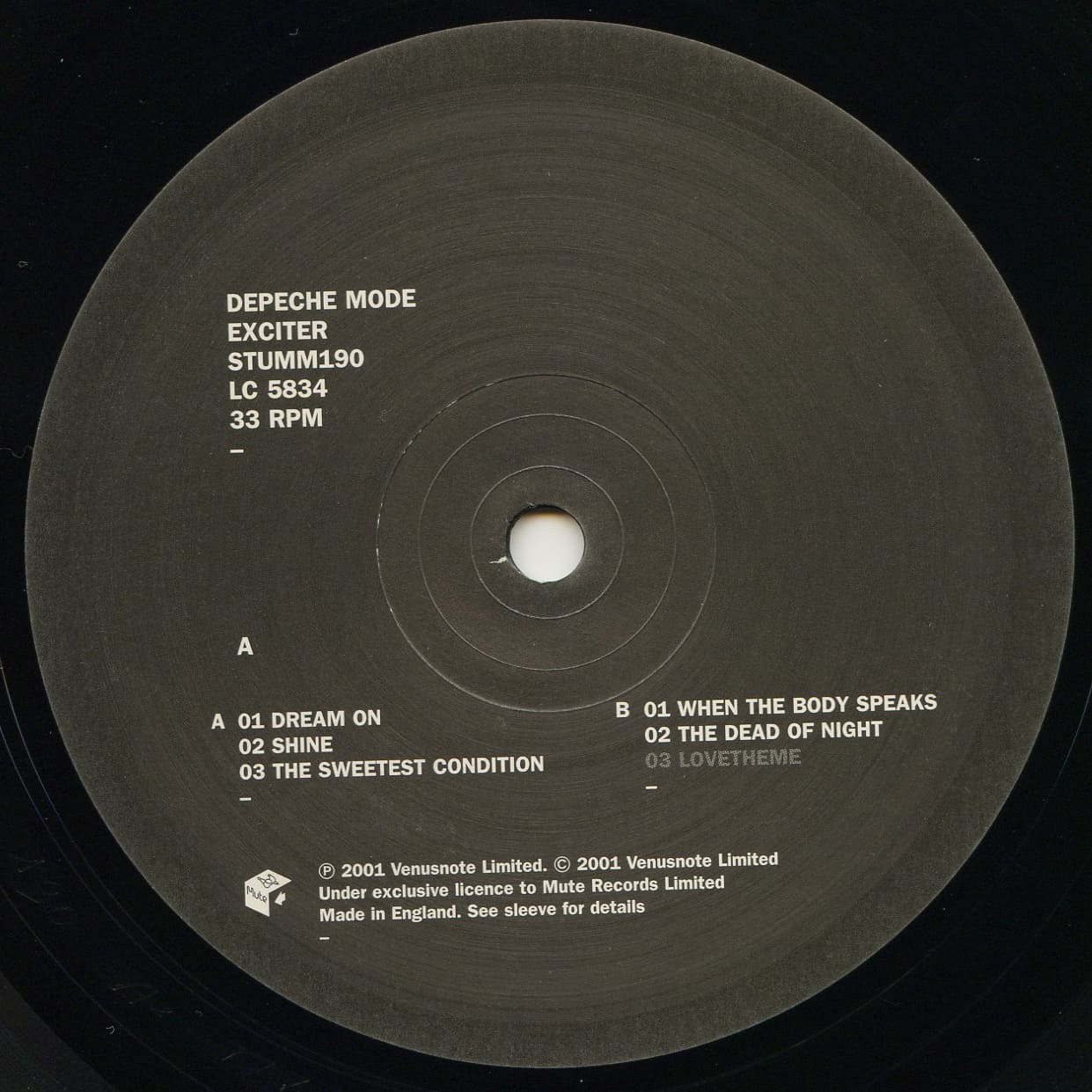 Depeche Mode "Exciter" 2001