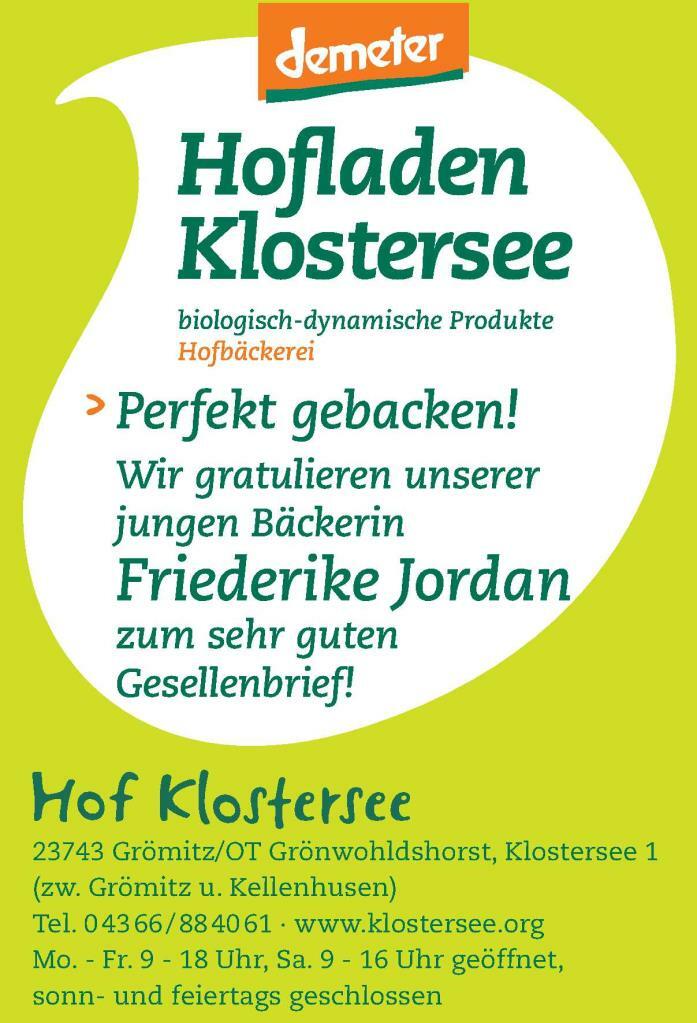 Hofladen Klostersee GbR Lebensmittel derreporter