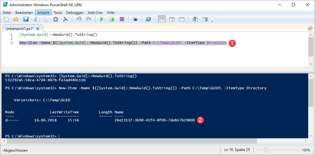 Powershell NewGuid erzeugen mehrfach Der Windows Papst IT Blog Walter