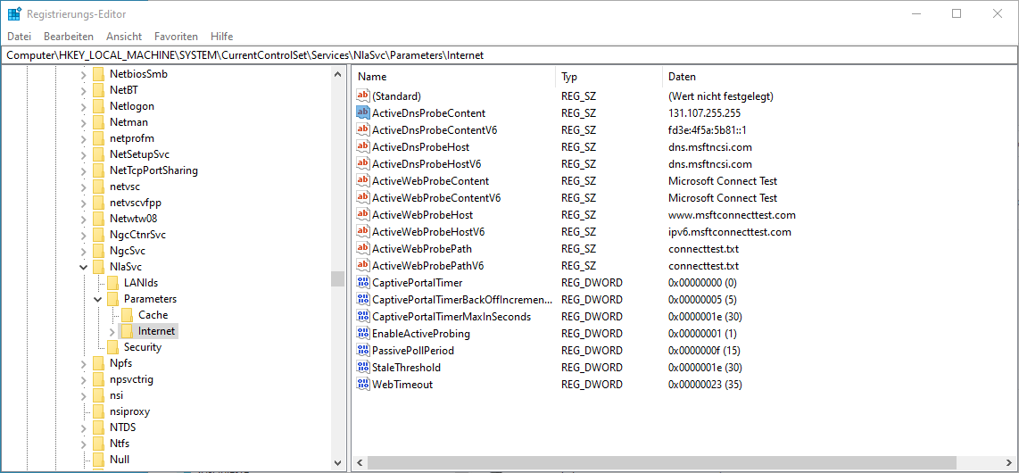 Network Connectivity Status Indicator Der Windows Papst IT Blog Walter