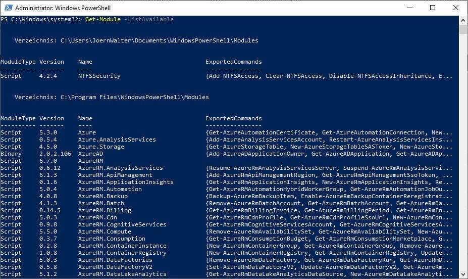 Powershell Modul installieren Der Windows Papst IT Blog Walter