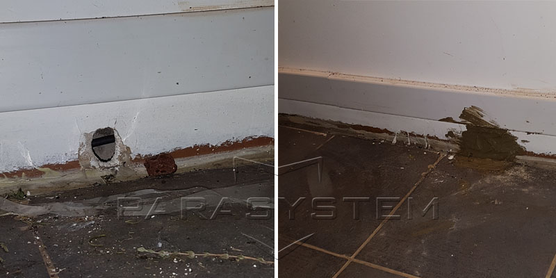 Boucher un trou au plafond avec du platre. Bouchage Des Trous D Acces Aux Souris Et Aux Rats