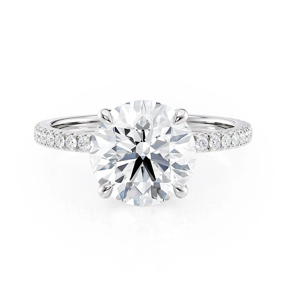 Platinum Floating Engagement Ring Derco Diamonds