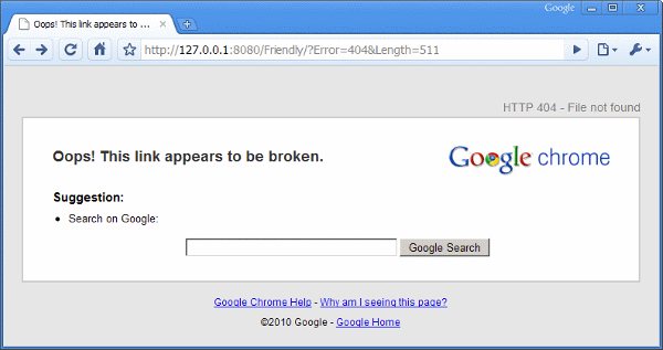 Prevent friendly error page DerEuroMark