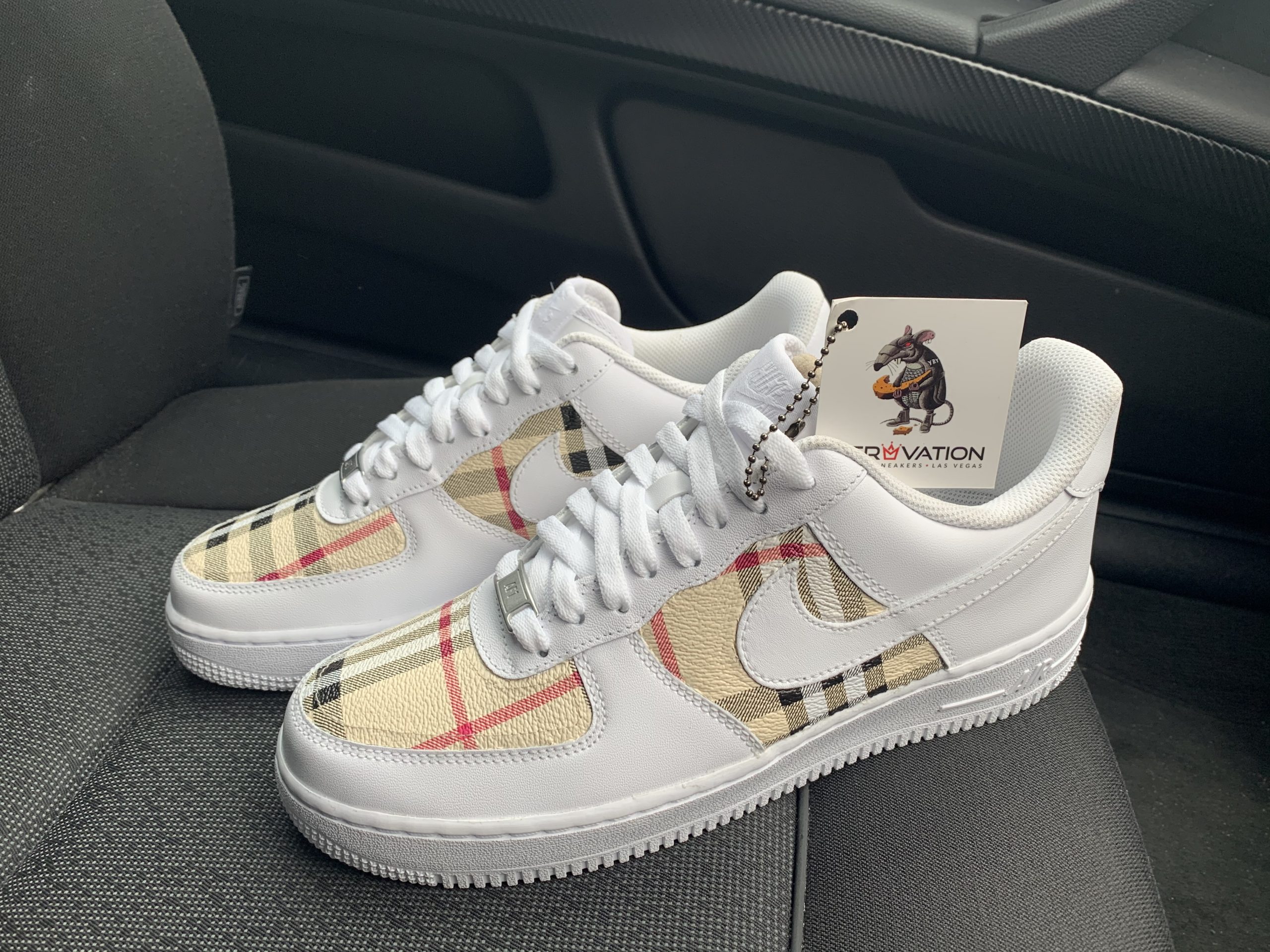 CUSTOM BURBERRY 20 AIR FORCE 1 Derivation Customs Custom sneakers