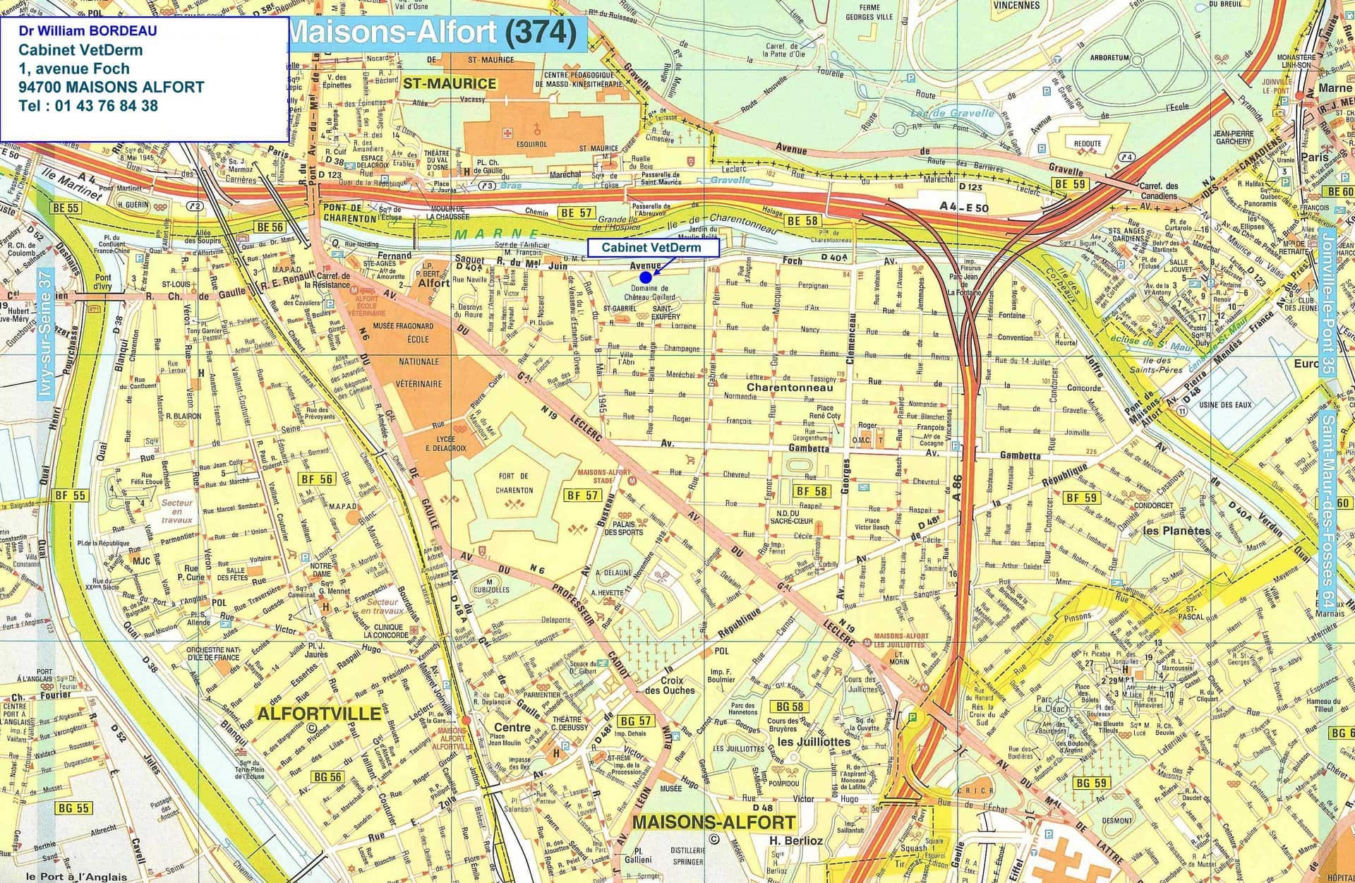 Maisons Alfort Plan Plan de MaisonsAlfort Voyages Cartes