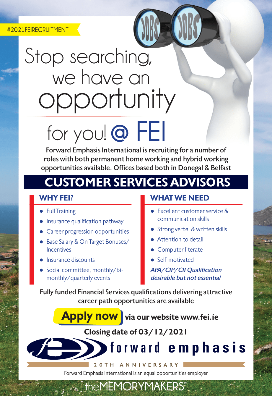 Jobs Customer Service Advisor opportunities at Forward Emphasis