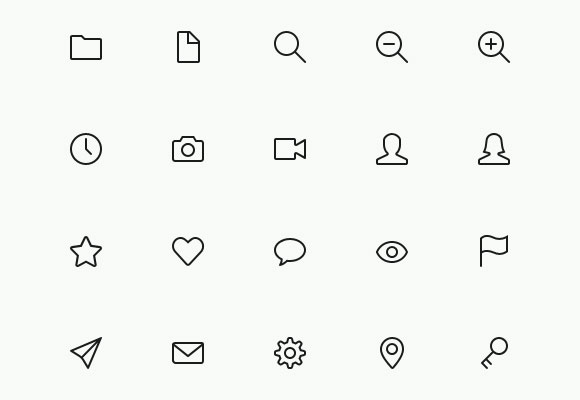 Freebies 21 Icones Minimalistas Des1gnon