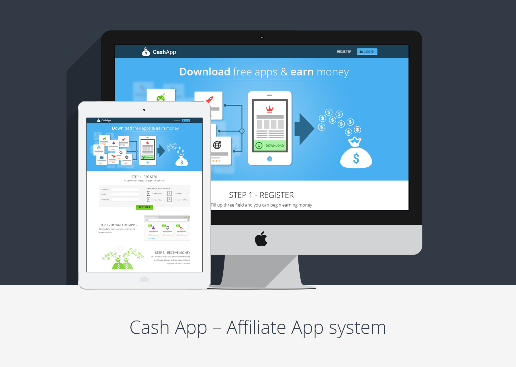 Cash App site & Control Panel Design DesArt Lab