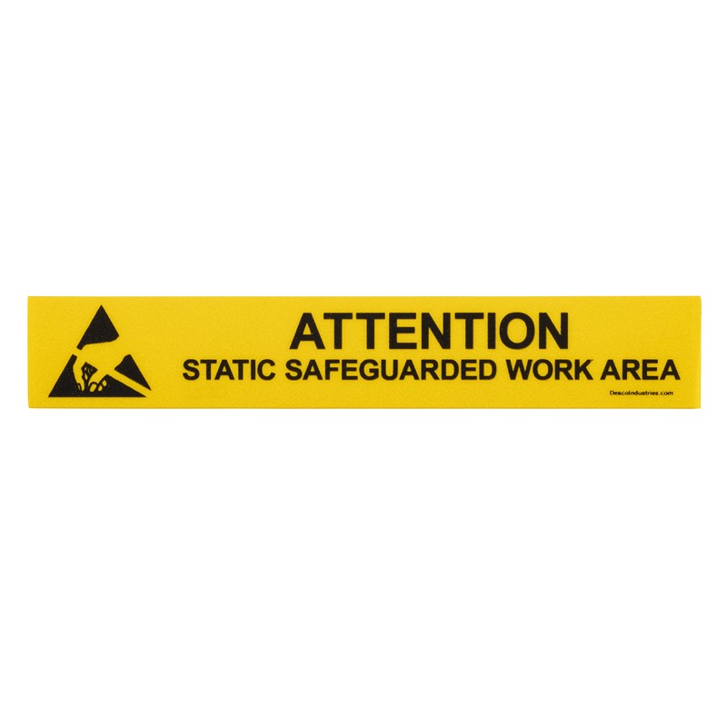 Desco 06753 SIGN, BENCH, ESD PROTECTIVE SYMBOL, 1'' x 6''