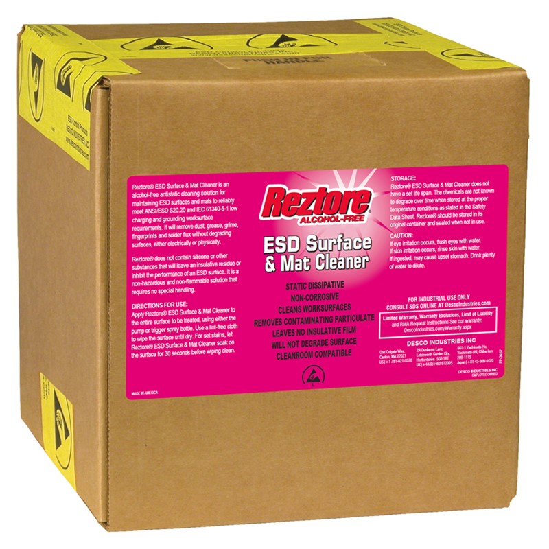Desco Europe ESD 10448 Reztore® ESD Surface & Mat Cleaner, 10 L Refill