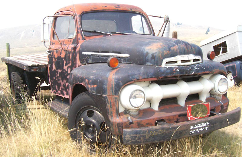 1951 Ford F5 2 Ton Flat Bed Farm Truck For Sale