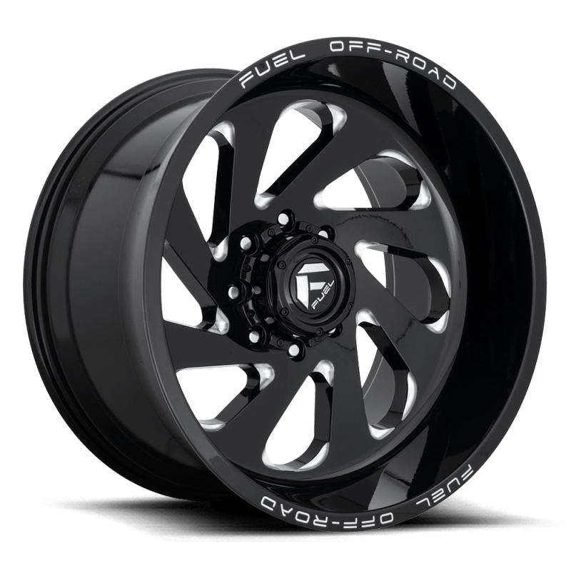20 x 10 FUEL 1PC VORTEX GLOSS BLACK MILLED 8X170 4.79 BS