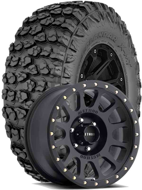 35x12.50R18 Geolandar XMT on 18x9 Method Racing NV305 Black