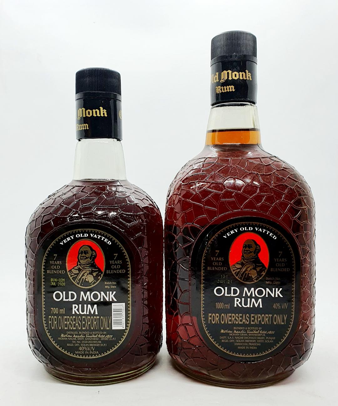 Old Monk Rum Bundle 700mL + 1000mL Desi Daru