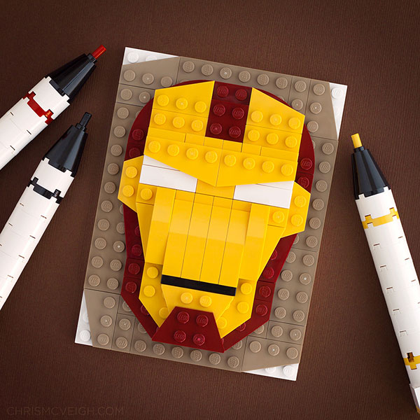 19 Cool Lego Brick Sketching by Chris McVeigh Designbolts