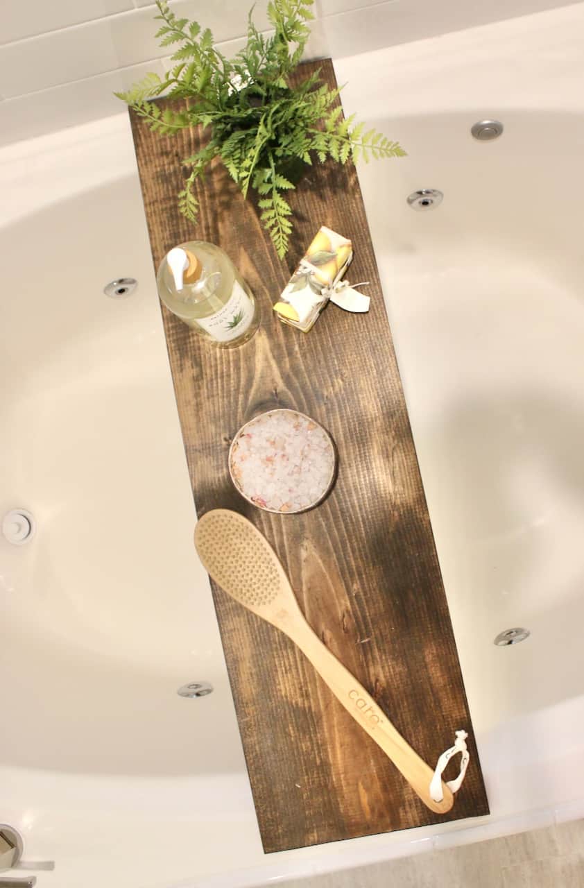 DIY Bathtub Tray No Tools Needed Design Dazzle
