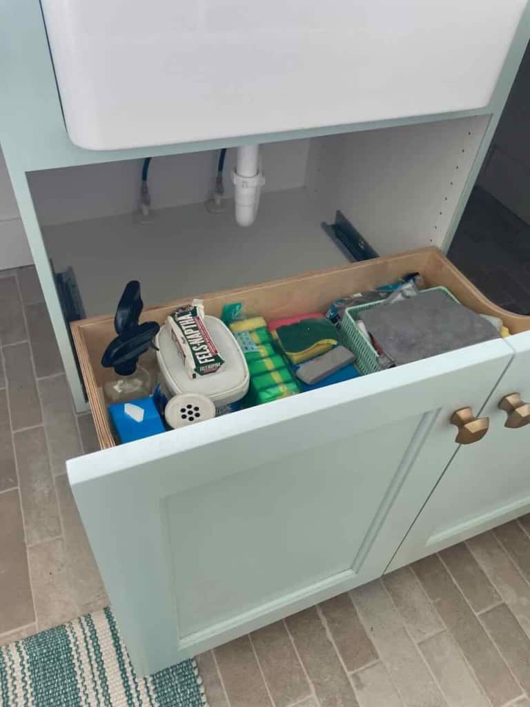 Laundry Room Hack Under The Sink Pullout Design Dazzle