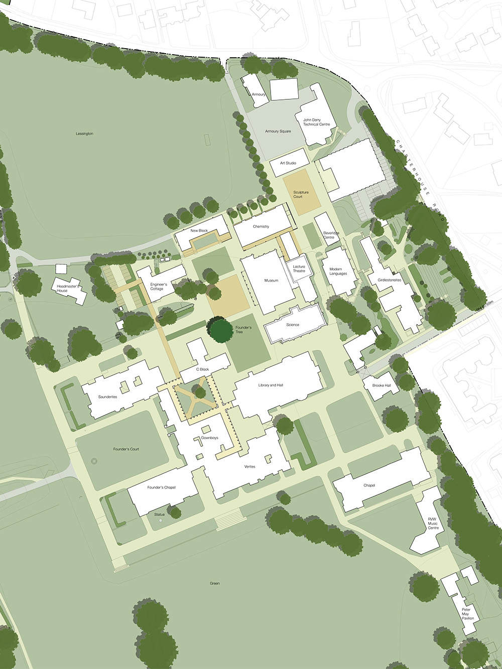 Charterhouse Masterplan Godalming Design Engine Architects