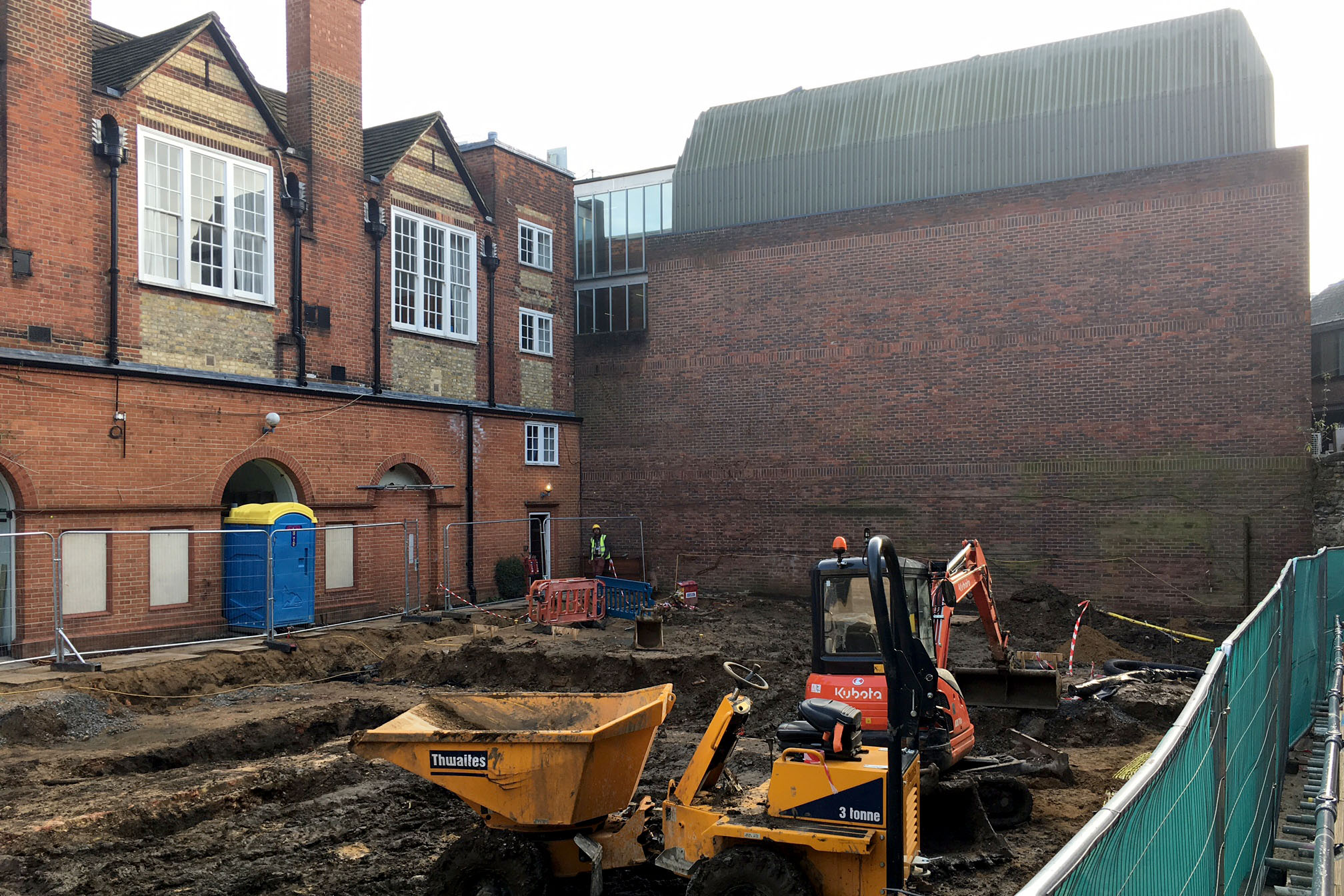 Construction work has started onsite at St. Peter's College, Oxford