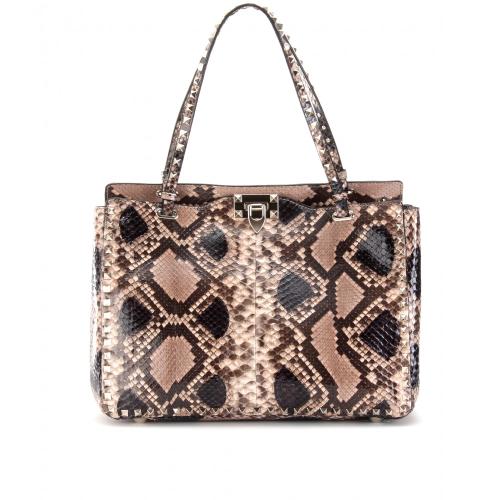 Valentino Rockstud Pythonleder Tasche