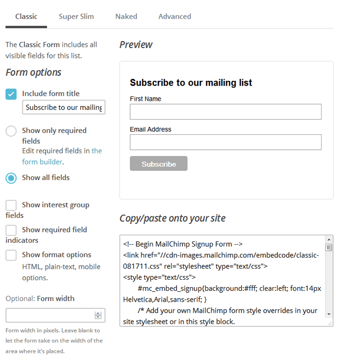 How to Create a Mailing List and Add OptIns to Your Site