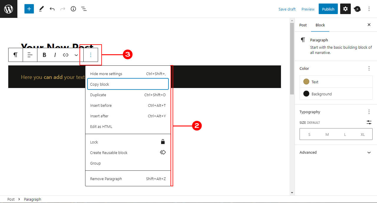 How to duplicate and edit WordPress blocks Designer Blogs
