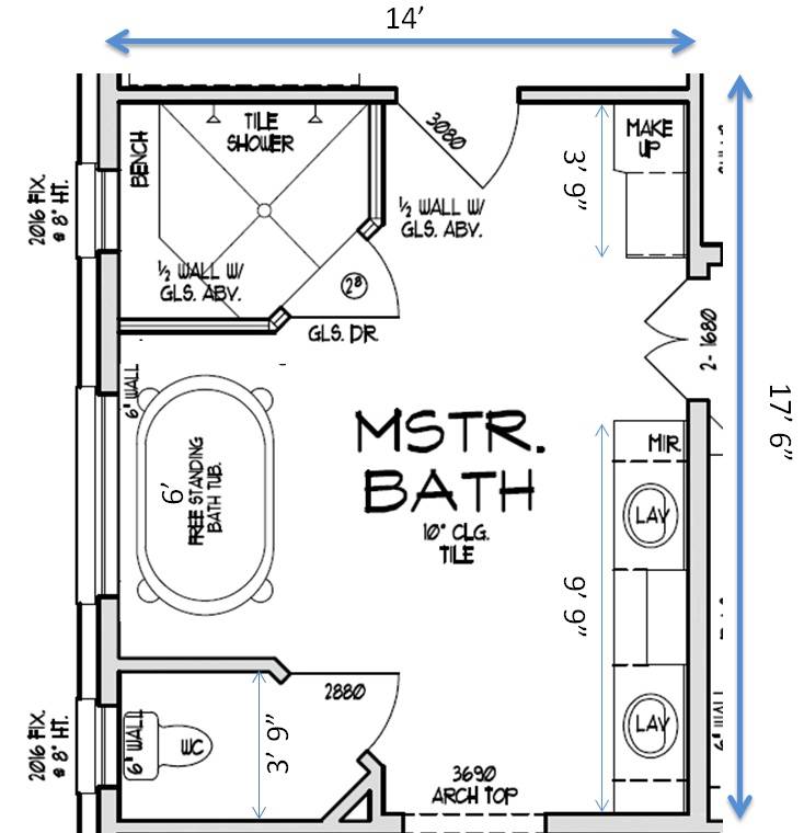 9 X 9 Master Bathroom Layout Design Talk