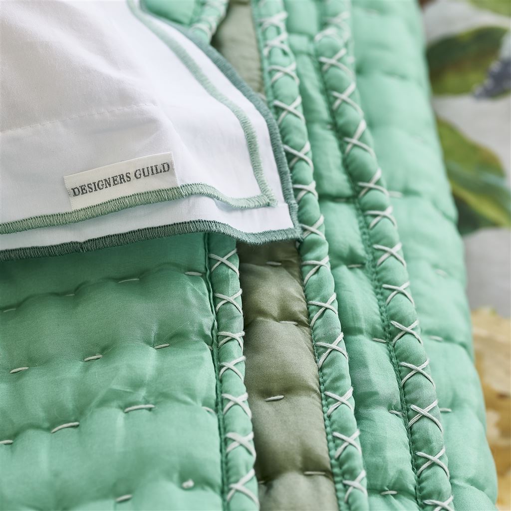 Chenevard Eau De Nil & Celadon Quilts & Pillowcases Designers Guild