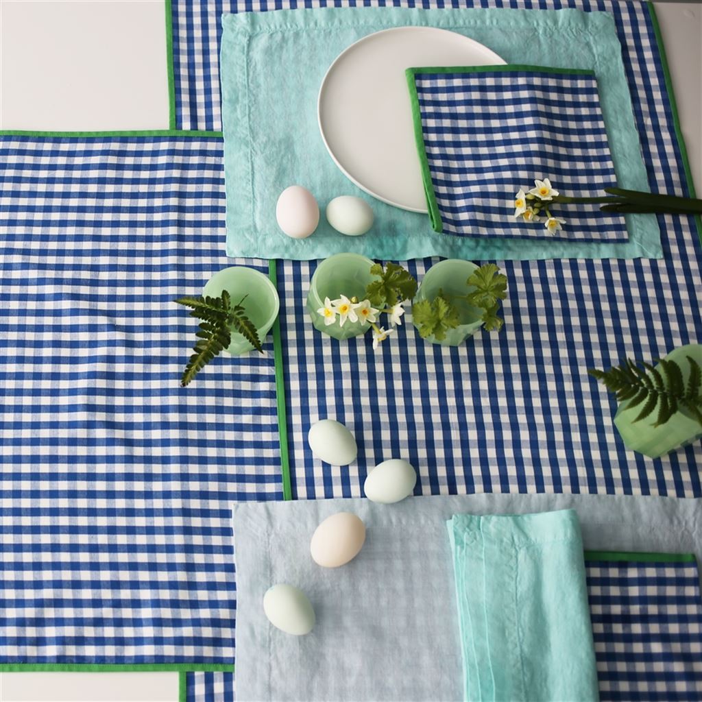 Saliya Cobalt Runner, Placemats & Napkins Designers Guild
