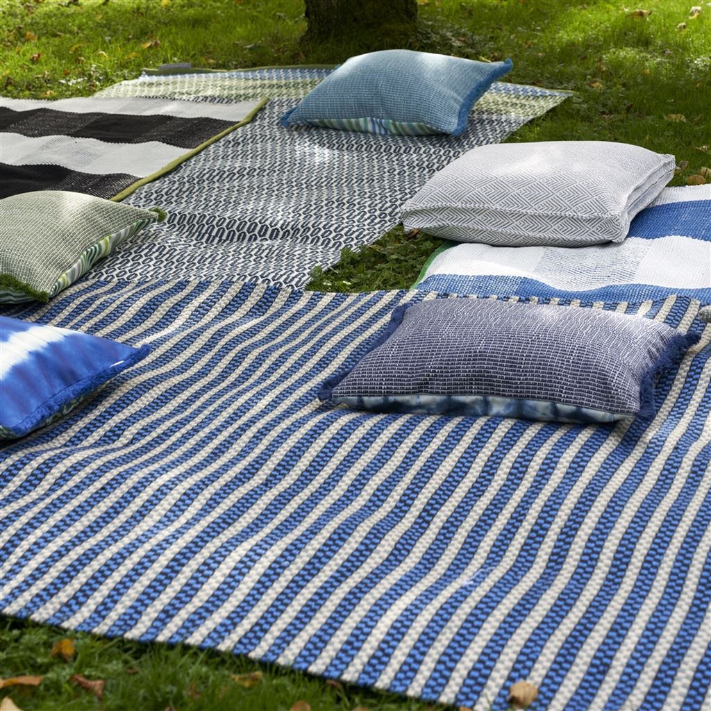Pompano Indigo Outdoor Cushion Designers Guild