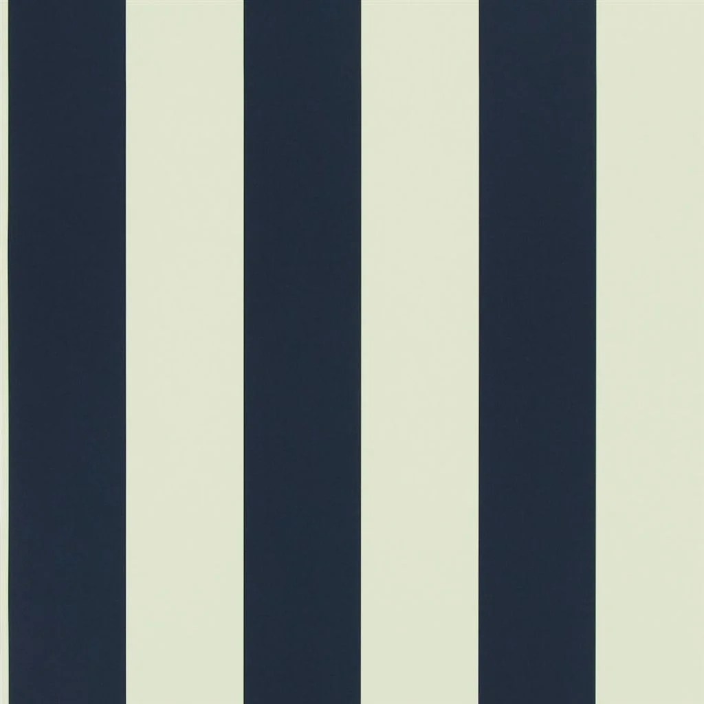 Spalding Stripe Navy Wallpaper Ralph Lauren Designers Guild