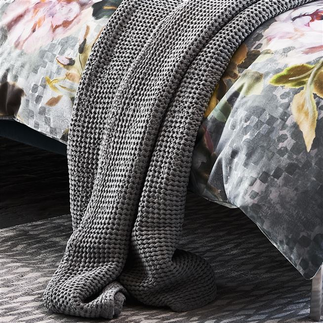 Alba Pale Grey Throw Designers Guild