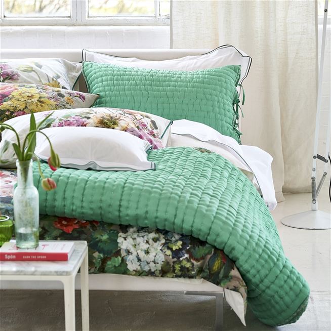 Chenevard Eau De Nil & Celadon Quilts & Pillowcases Designers Guild
